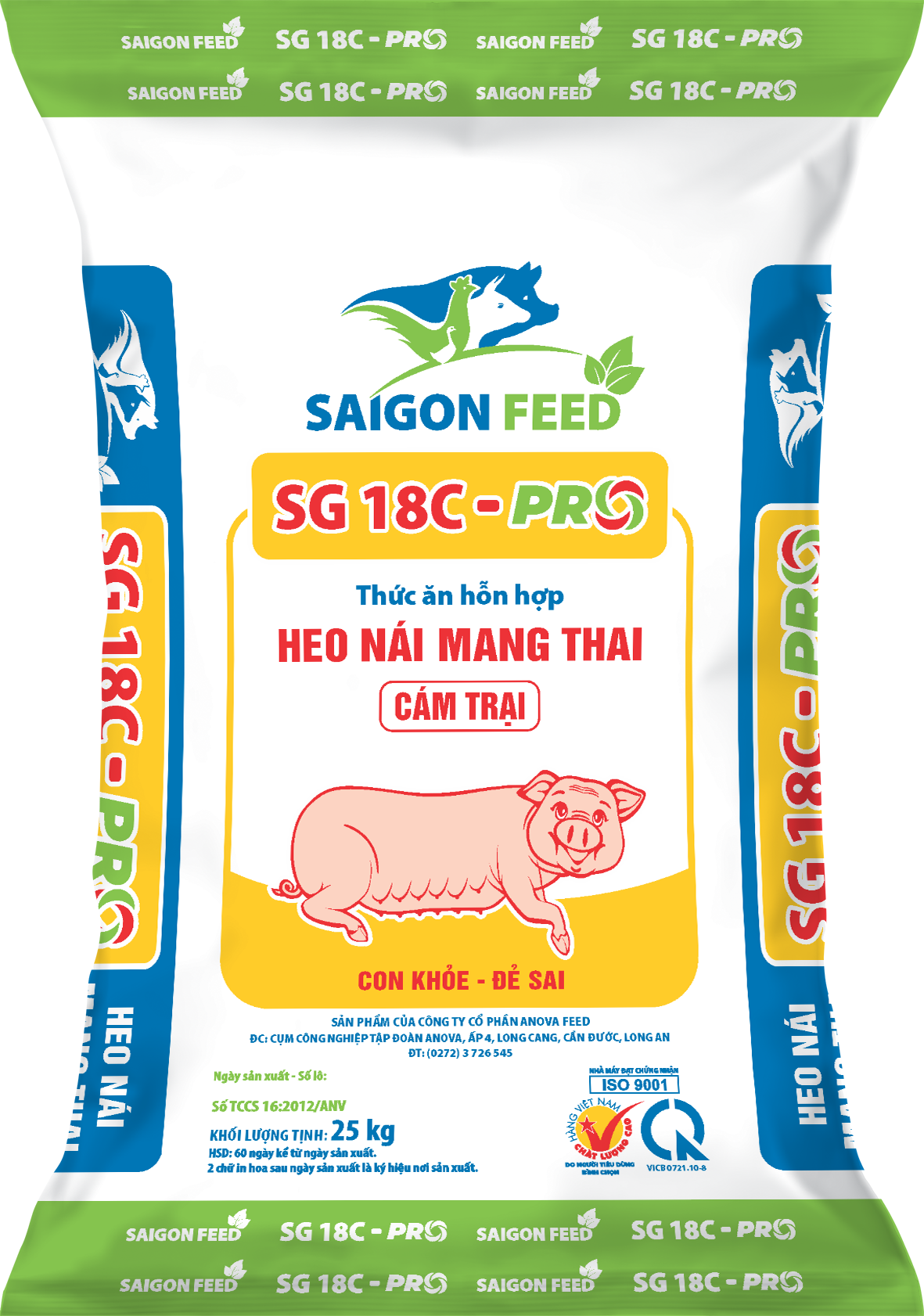 Thức ăn hỗn hợp HEO NÁI MANG THAI SG 18C-PRO